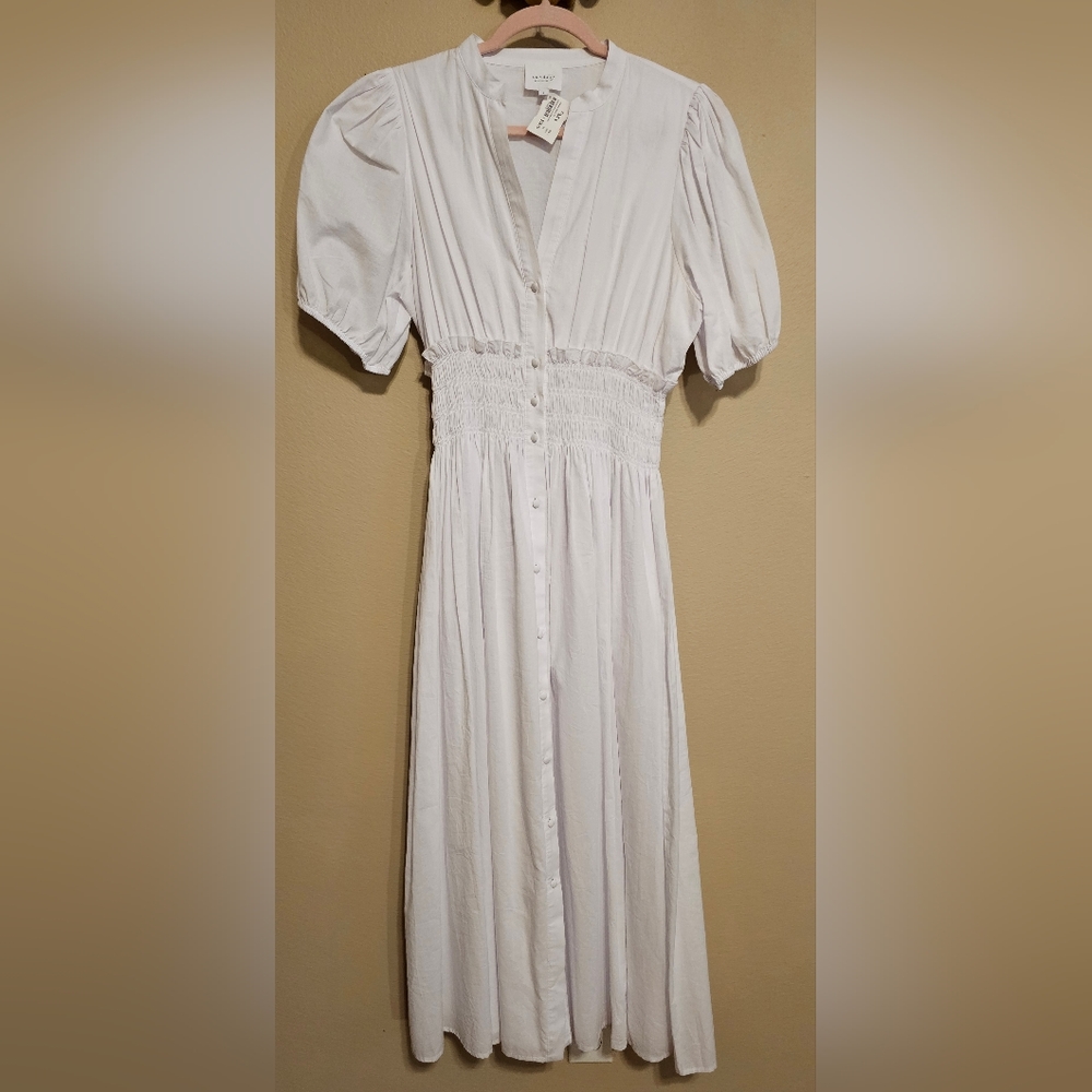 Sundays Chessy Dress White  Size L  NWT   See picture for measurements